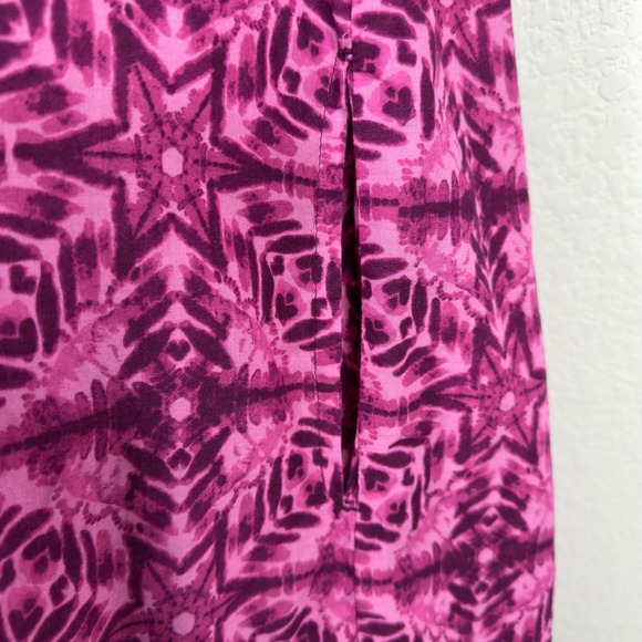 Only Necessities Muu Muu Dress Nightgown Womens 2X Pink Purple Lounge Batik Boho - Picture 8 of 9